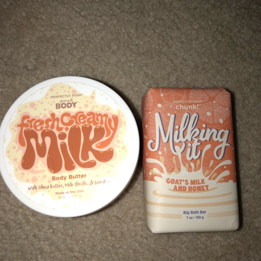 Perfectly posh fresh creamy milk body butter/ soap